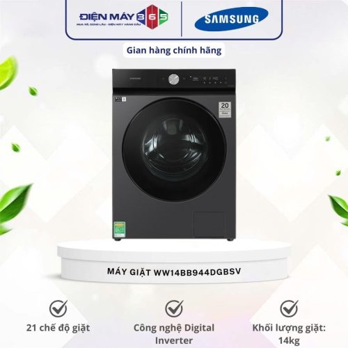 Máy Giặt Samsung Bespoke AI Inverter 14 kg WW14BB944DGBSV cửa trước