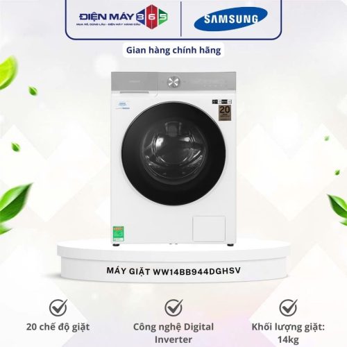Máy Giặt Samsung Inverter 14 kg WW14BB944DGHSV cửa trước