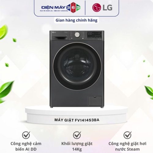 Máy Giặt LG Inverter 14 Kg FV1414S3BA cửa trước